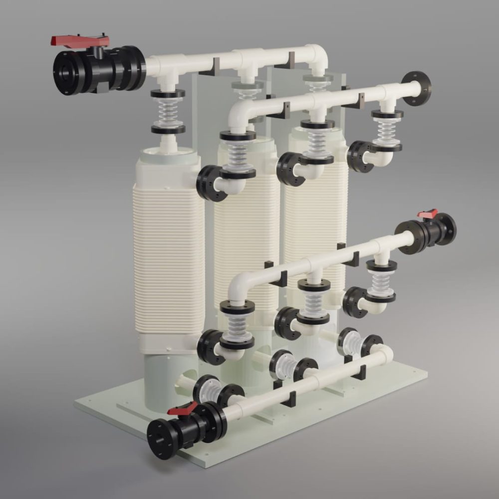 Rohrplatten-Wärmetauscher - Ausführung horizontal